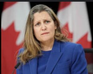 Former Deputy PM and Finance Minister Chrystia Freeland, 