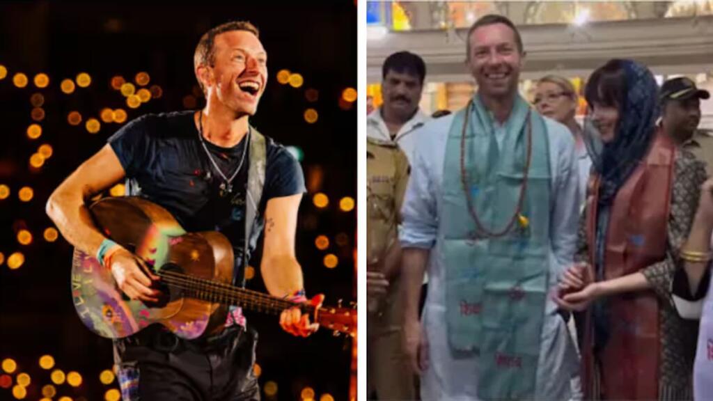 Chris, Dakota Visit Temple Before Coldplay's India Concerts