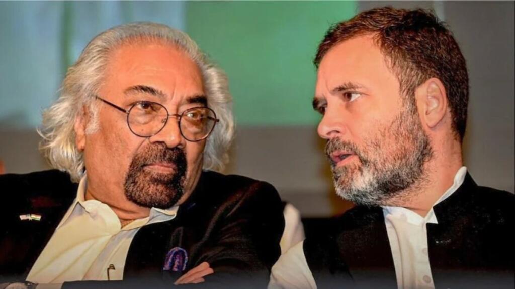 Sam Pitroda with Rahul Gandhi