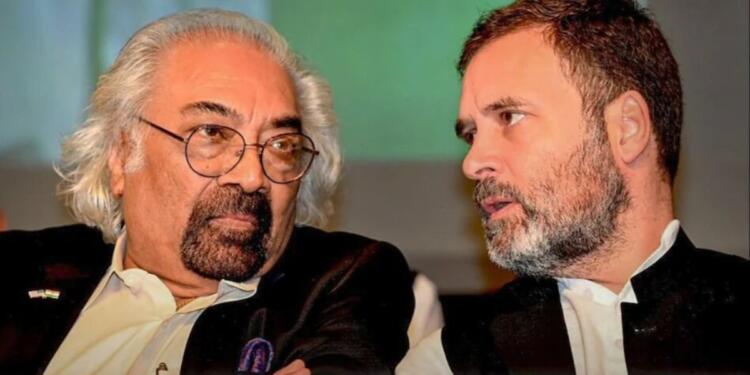 Sam Pitroda with Rahul Gandhi
