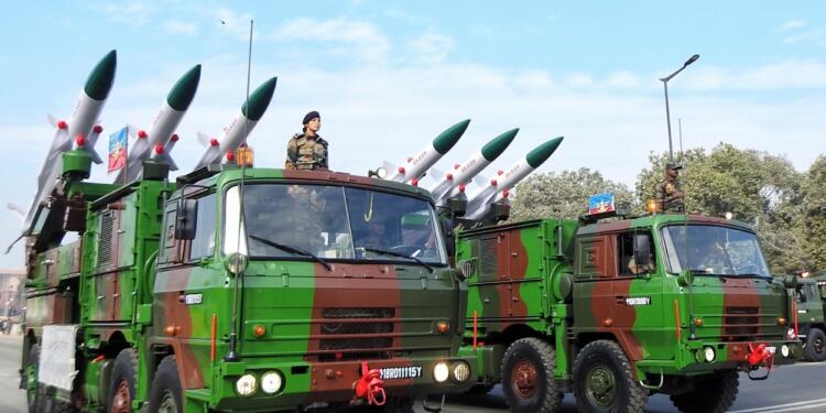 New Delhi: Indian Army Brahmos Missile System during a rehearsal for Republic Day Parade, in New Delhi on Friday, January 20, 2023. (Photo: Anupam Gautam/IANS)