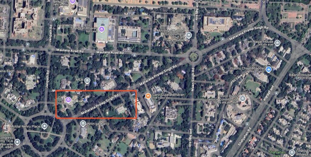 google maps shows akbar road as maharana pratap road