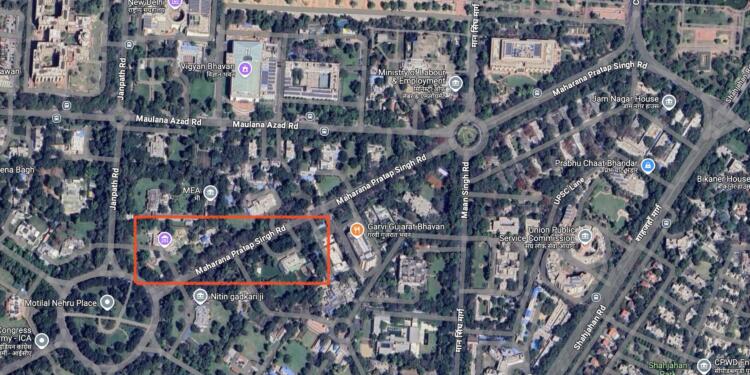 google maps shows akbar road as maharana pratap road