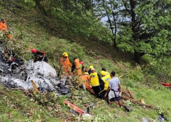 Relief and rescue operations underway at crash location