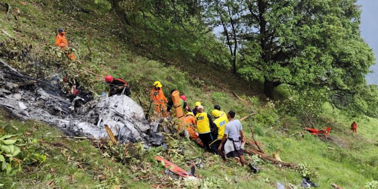 Relief and rescue operations underway at crash location