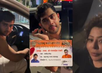 MNS leader's Son Rahil Shaikh rams into marathi woman's car