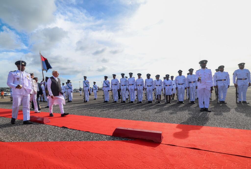 Prime Minister Narendra Modi arrived in Port of Spain