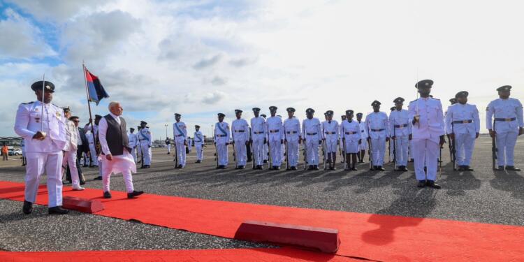 Prime Minister Narendra Modi arrived in Port of Spain