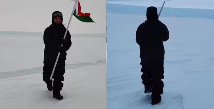 Indian Man Unfurls Tricolour in Antarctica on Independence Day