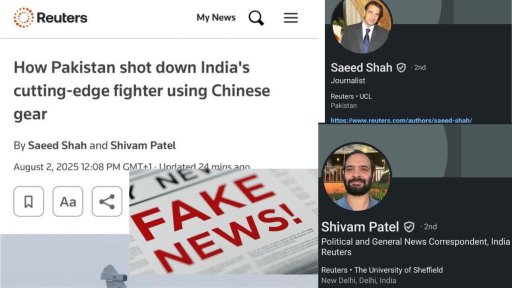 When Reuters Writes, Pakistan Smiles: Fake Stories Target India