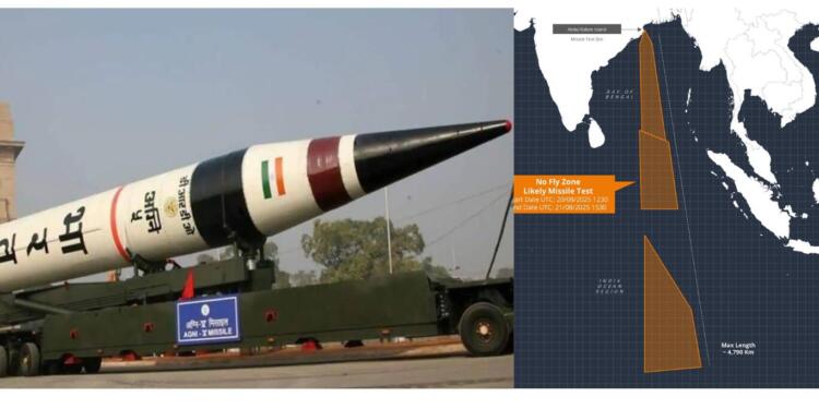 India Extends No Fly Zone Warning To 4,700+ Km For High-Stakes Missile Test In Indian Ocean