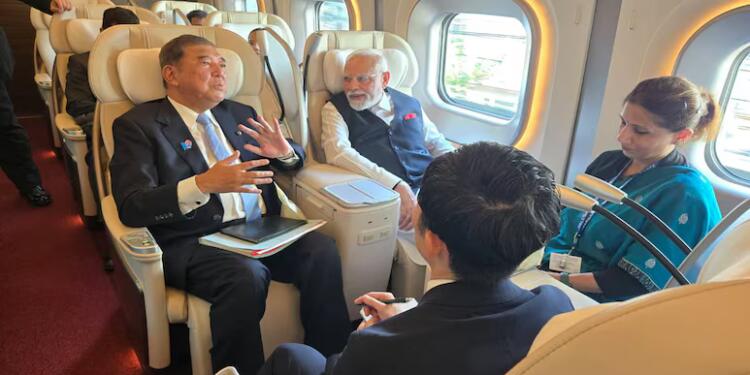 Glimpse Into Future of Transportation: PM Modi Rides Bullet Train from Tokyo to Sendai