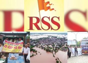 RSS Swayamsevaks Lead Relief Operations In Punjab, Aid Over 12,000 Families Affected Due to Unprecedented Floods