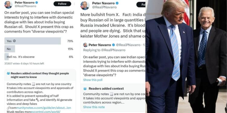 Exposed and Embarrassed : Navarro’s Desperation Peaks As Community Notes Humiliate Him, Now He Labels BRICS Nations as ‘Vampires’