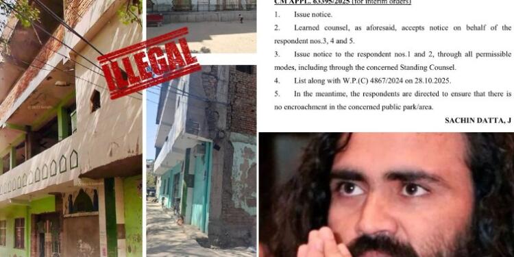High Court Issues Notice to Delhi Govt Over Illegal Multi-Storey Mosque Built on Park Land in Mangolpuri