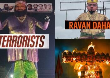 Terrorists Effigy Burnt in Maharashtra’s Ahilyanagar During Ravan Dahan : A Symbol of New India’s Resolve