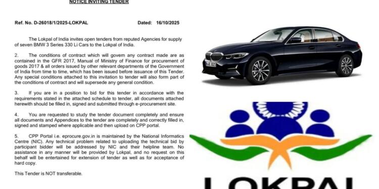 Lokpal Under Fire for Requesting Seven BMW 330 Li Luxury Cars Each Costing Rs 60 Lakh, Faces Massive Public Backlash and Mockery on Social Media