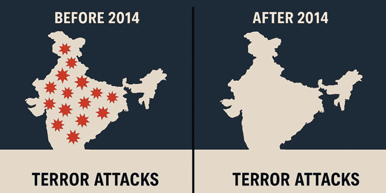 When Attacks Drop, the Left Still Shouts: Why India’s Security Record Under BJP Deserves Credit, Not Criticism
