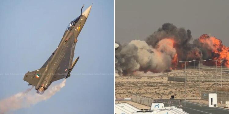 Indian Air Force Tejas jet crashes at Dubai Airshow, black smoke seen over Maktoum Airport