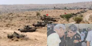 PM Atal Bihari Vajpayee getting briefing from Army Officials.