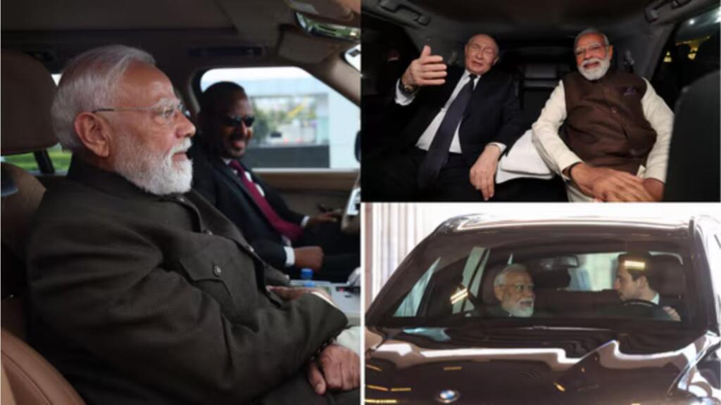 PM Modi In Car with Different Leaders