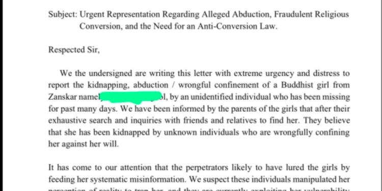 Zanskar Buddhists Seek Urgent Probe Into Alleged Abduction and Forced Conversion