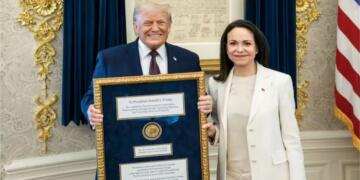 Trump Accepts Nobel Peace Prize from Machado