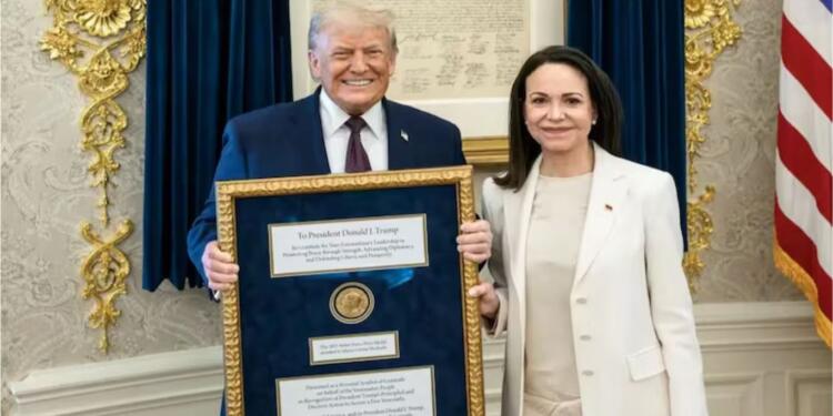 Trump Accepts Nobel Peace Prize from Machado