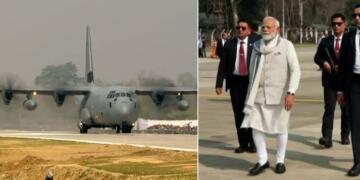 PM Modi Makes Historic Touchdown on Northeast’s First Emergency Landing Highway in Moran; What Is Special About The Airstrip?