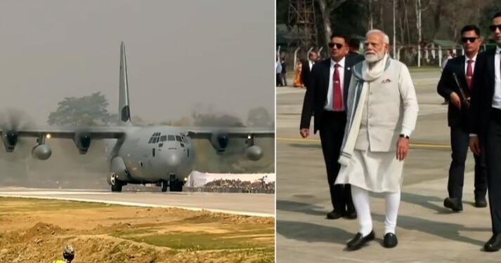 PM Modi Makes Historic Touchdown on Northeast’s First Emergency Landing Highway in Moran; What Is Special About The Airstrip?
