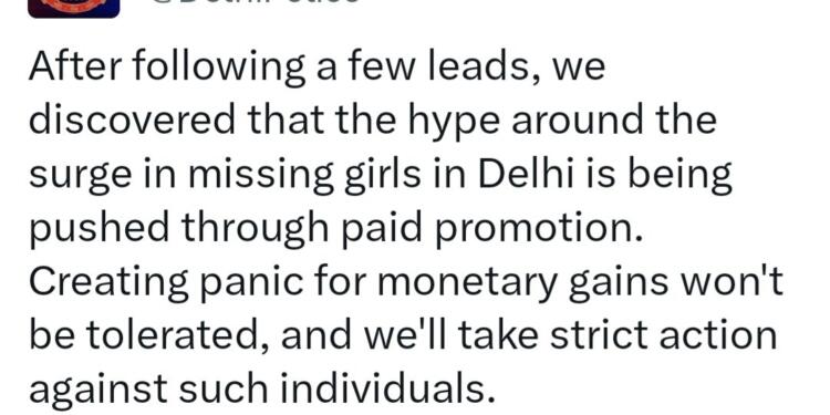 Storm Over Missing Girls Buzz as Delhi Police Faces Questions on Viral Promotion Claim