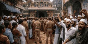 Muslim protest erupts over Vinaynagar Temple renovation defying judicial approval