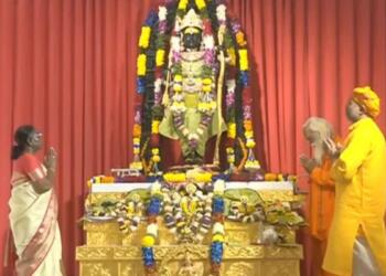 President Murmu Leads Ram Yantra Installation at Ayodhya’s Ram Temple as Navratri Begins