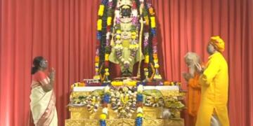 President Murmu Leads Ram Yantra Installation at Ayodhya’s Ram Temple as Navratri Begins