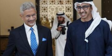 S Jaishankar with UAE counterpart