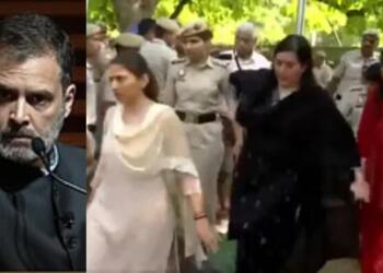 Bansuri Swaraj and other BJP leaders detained during protest outside Rahul Gandhi’s residence over Women’s Bill blockade