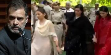 Bansuri Swaraj and other BJP leaders detained during protest outside Rahul Gandhi’s residence over Women’s Bill blockade