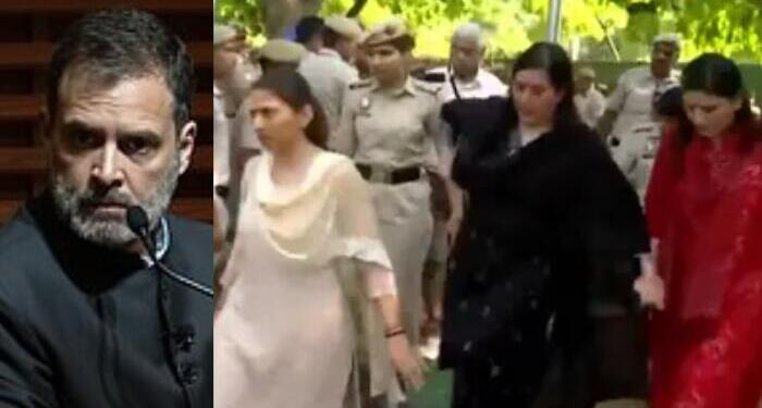 Bansuri Swaraj and other BJP leaders detained during protest outside Rahul Gandhi’s residence over Women’s Bill blockade