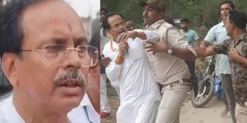 Tense moments in Kumarganj as BJP candidate Subhendu Sarkar comes under attack during booth visits on polling day.