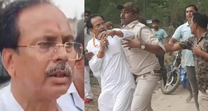 Tense moments in Kumarganj as BJP candidate Subhendu Sarkar comes under attack during booth visits on polling day.
