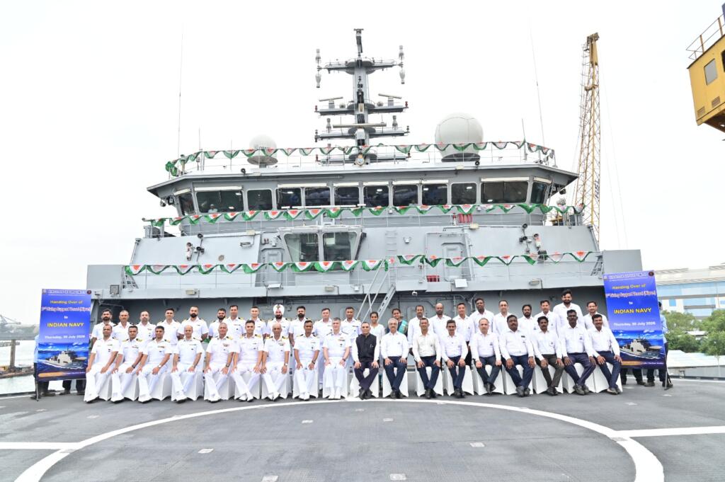 INS Nipun, India's second indigenous Diving Support Vessel built by Hindustan Shipyard Limited for the Indian Navy.