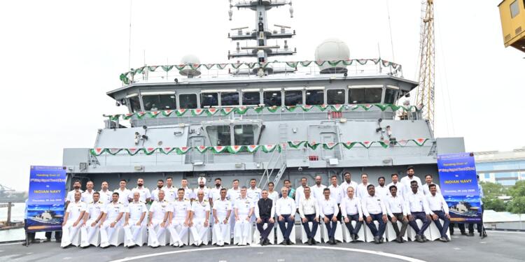 INS Nipun, India's second indigenous Diving Support Vessel built by Hindustan Shipyard Limited for the Indian Navy.