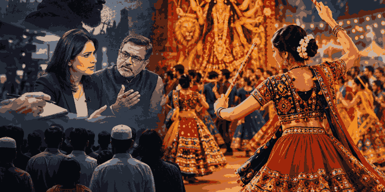 ‘Hindu Taliban’ Row Erupts Over VHP’s Navaratri Entry Call and Indian Express Debate