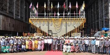 First Next Generation Missile Vessel for Indian Navy Laid Down at Cochin Shipyard