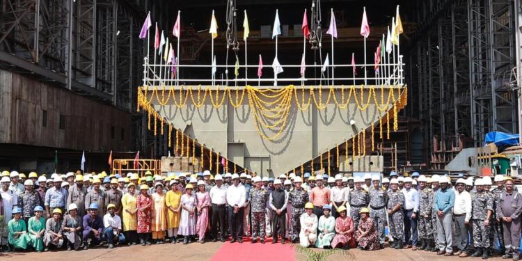 First Next Generation Missile Vessel for Indian Navy Laid Down at Cochin Shipyard