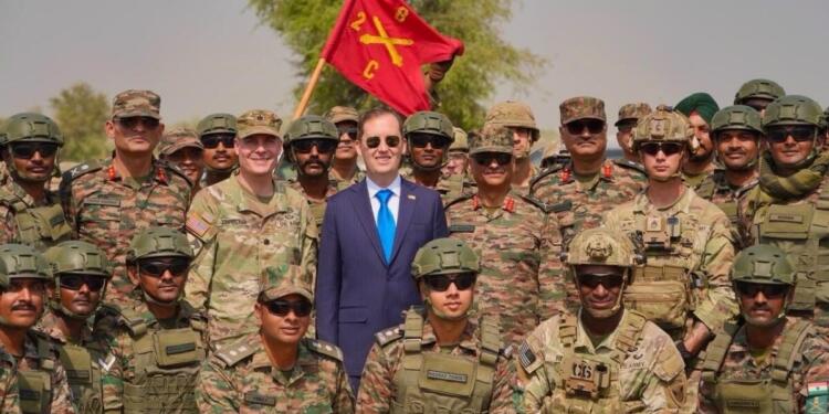 US Ambassador Sergio Gor Hails Indo-US Troops Training Together at Mahajan Range, Calls Yudh Abhyas a Sign of Deepening Defence Ties