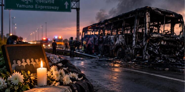 Nine Burned Alive, a Pattern Ignored: What the Yamuna Expressway Bus Fire Says About India’s Broken Road Safety Net