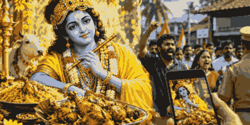 Hindu Festivals Draw Controversy Over Krishna-Chicken Ads