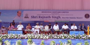 Miniratna DPSU Hindustan Shipyard Limited Launches FSS-1, Lays Keel Of FSS-5 And Opens Slipway-4