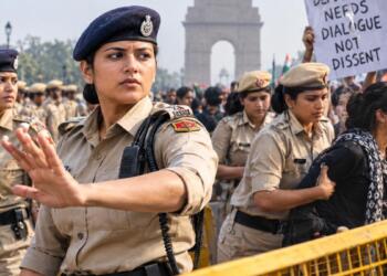 On Delhi’s Protest Front Line, Women Police Took the Pushes, the Blows and the Blame